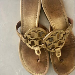 Tory Burch Shoes - Gold Tory Burch Miller Flip Flop Sandals Tory Burch Shoes - Gold Tory Burch Miller Flip Flop Sandals